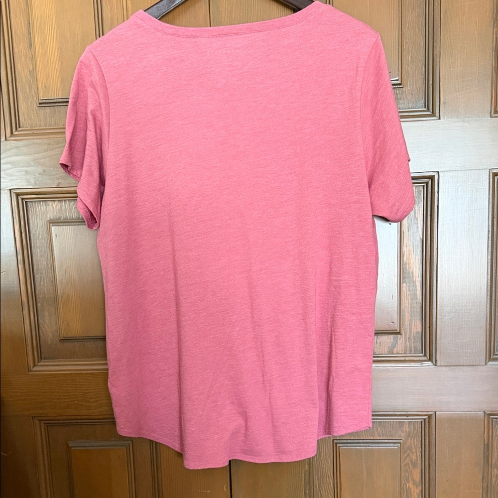 Lucky Brand Rose Pink Scoop Neck Graphic Tee - Picture 2 of 2